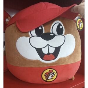BUC-EE'S Pillow Collectible Plush Cuddle Soft Squishy Buc-ee’s 17x17 Red Beaver